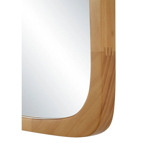 Scisto Natural Wood Modern Wall Mirror-3