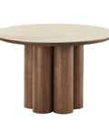 Seaton Travertine Round Dining Table-1