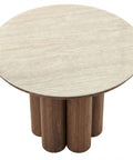 Seaton Travertine Round Dining Table-2