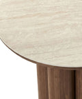 Seaton Travertine Round Dining Table-3