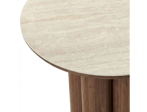 Seaton Travertine Round Dining Table-3