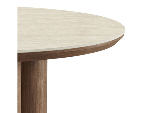 Seaton Travertine Round Dining Table-5