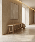 Sekou Light Brown Solid Wood Bench 