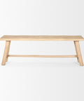 Sekou Light Brown Solid Wood Bench -2