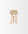 Sekou Light Brown Solid Wood Bench -3