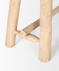 Sekou Light Brown Solid Wood Bench -7