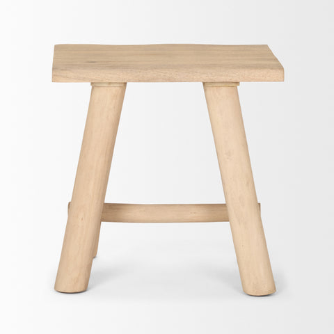 Sekou Light Brown Wood Stool-2