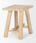 Sekou Light Brown Wood Stool-4