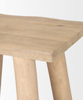 Sekou Light Brown Wood Stool-5