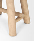 Sekou Light Brown Wood Stool-6