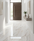Marble look floor tile
