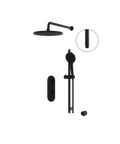 ShowerBox01 Electro Black 2-Way Shared Thermostatic Shower Kit with 12-Inch Rainhead - Aquabrass-1