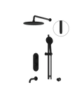 ShowerBox02N Electro Black 3-Way Shared Thermostatic Tub and Shower Kit with 12-Inch Rainhead - Aquabrass-1