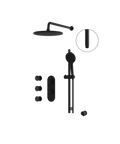 ShowerBox03 Electro Black 3-Way Shared Thermostatic Shower Kit with 3 Body Jets - Aquabrass-1