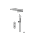 ShowerBox04 Polished Chrome 3-Way Shared Thermostatic Shower Kit with Dual-Function Aquasheet Rainhead - Aquabrass-1