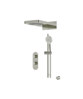 ShowerBox04 Polished Nickel 3-Way Non-Shared Thermostatic Shower Kit with Dual-Function Aquasheet Rainhead - Aquabrass-1