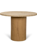 Siena 42" Travertine Pedestal Dining Table -1