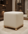 Sines Natural Linen Blend Ottoman 