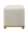 Sines Natural Linen Blend Ottoman -1