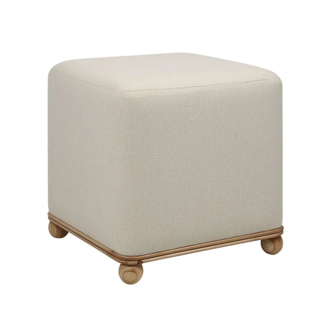 Sines Natural Linen Blend Ottoman -2