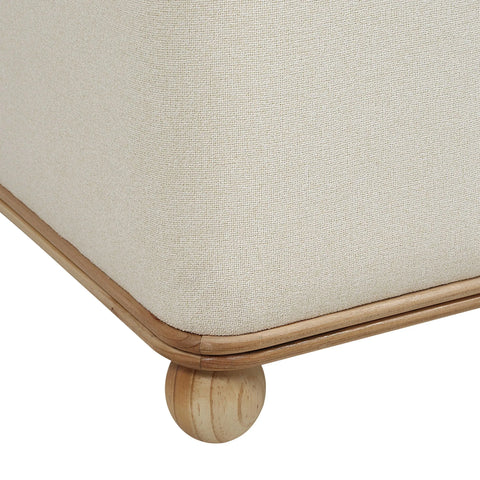 Sines Natural Linen Blend Ottoman -3