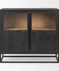 Sloan Black Wood Accent Cabinet -2