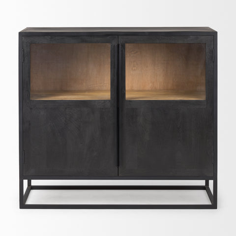 Sloan Black Wood Accent Cabinet -2