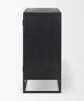 Sloan Black Wood Accent Cabinet -3