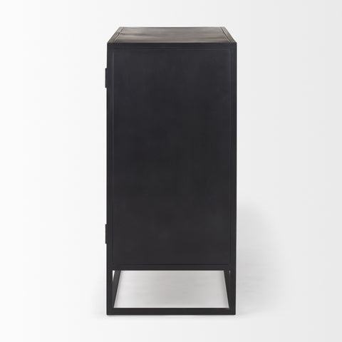 Sloan Black Wood Accent Cabinet -3