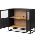 Sloan Black Wood Accent Cabinet -5