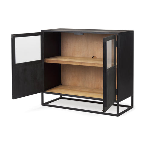 Sloan Black Wood Accent Cabinet -5