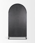 Sloan Black Wood Arched Curio Cabinet -5