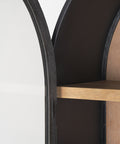 Sloan Black Wood Arched Curio Cabinet -8