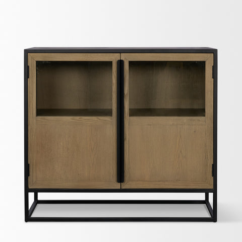Sloan Light Brown Wood Accent Cabinet -2
