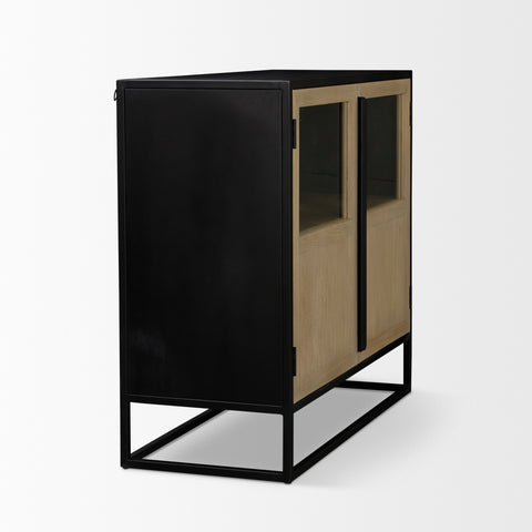 Sloan Light Brown Wood Accent Cabinet -4