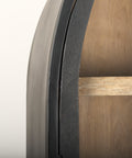 Sloan Oversized Black Wood Arched Curio Cabinet -6