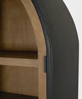 Sloan Oversized Light Brown Wood Arched Curio Cabinet-7