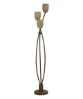 Soan Copper Bronze & Amber Glass Floor Lamp-3