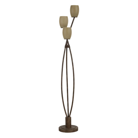 Soan Copper Bronze & Amber Glass Floor Lamp-3