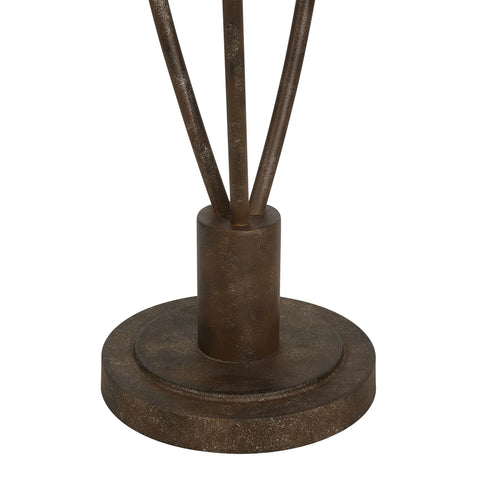 Soan Copper Bronze & Amber Glass Floor Lamp-4