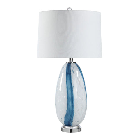 Solis Clear & Blue Glass Table Lamp -1