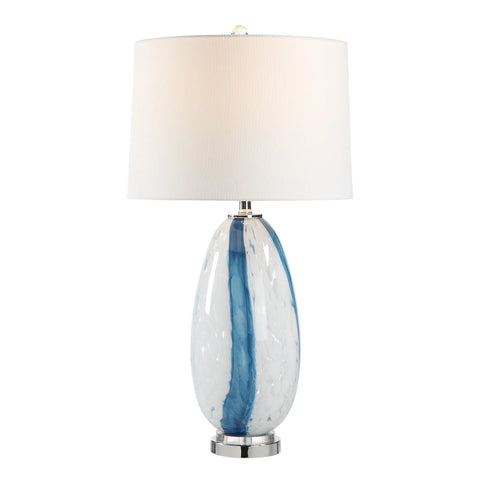 Solis Clear & Blue Glass Table Lamp -2