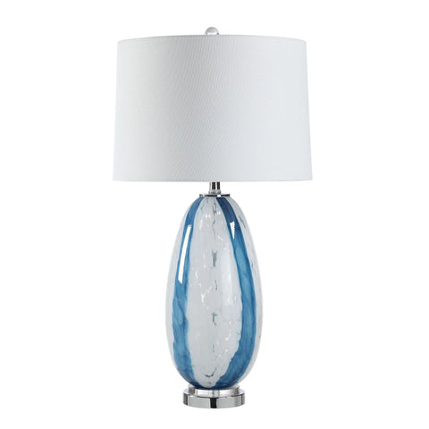 Solis Clear & Blue Glass Table Lamp -3