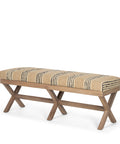 Solis III Beige & Black Jute Bench-1