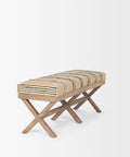 Solis III Beige & Black Jute Bench-4