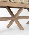 Solis III Beige & Black Jute Bench-6