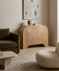 Sorina Light Brown Mango Wood Accent Cabinet 