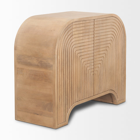 Sorina Light Brown Mango Wood Accent Cabinet -4