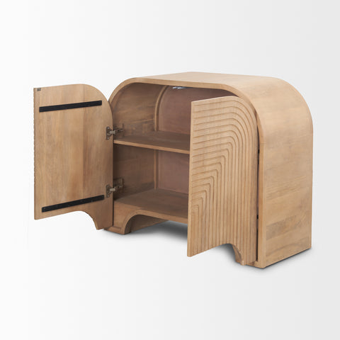 Sorina Light Brown Mango Wood Accent Cabinet -5