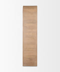 Sorina Light Brown Reverse-Fluted Mango Wood Curio Cabinet -3